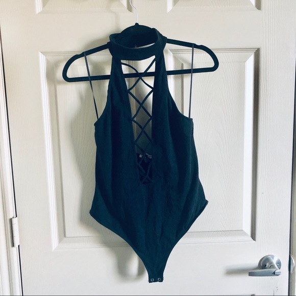 Express Other - Express Criss Cross Open Bodysuit